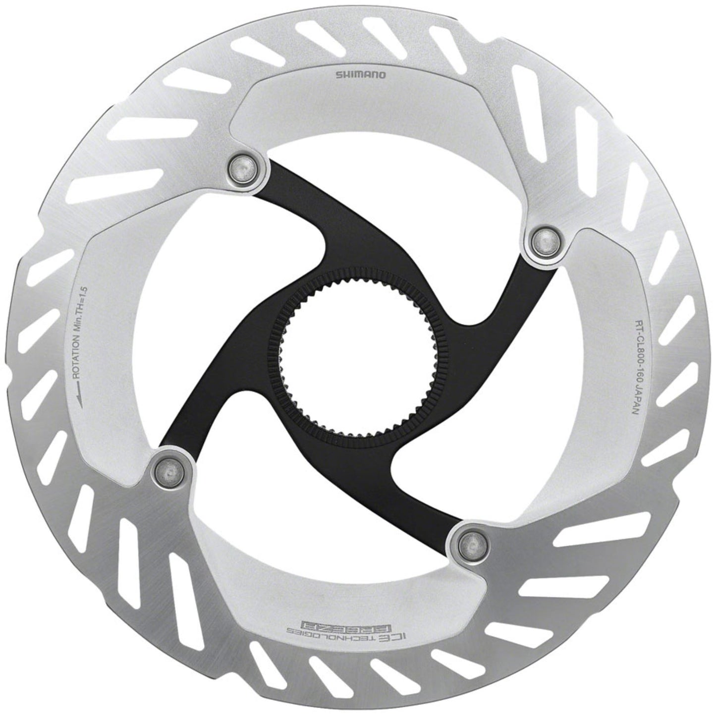 Shimano Disc Brake Rotor with Lockring - 160mm - CenterLock - Silver [MPN: IRTCL800SI]_1415190