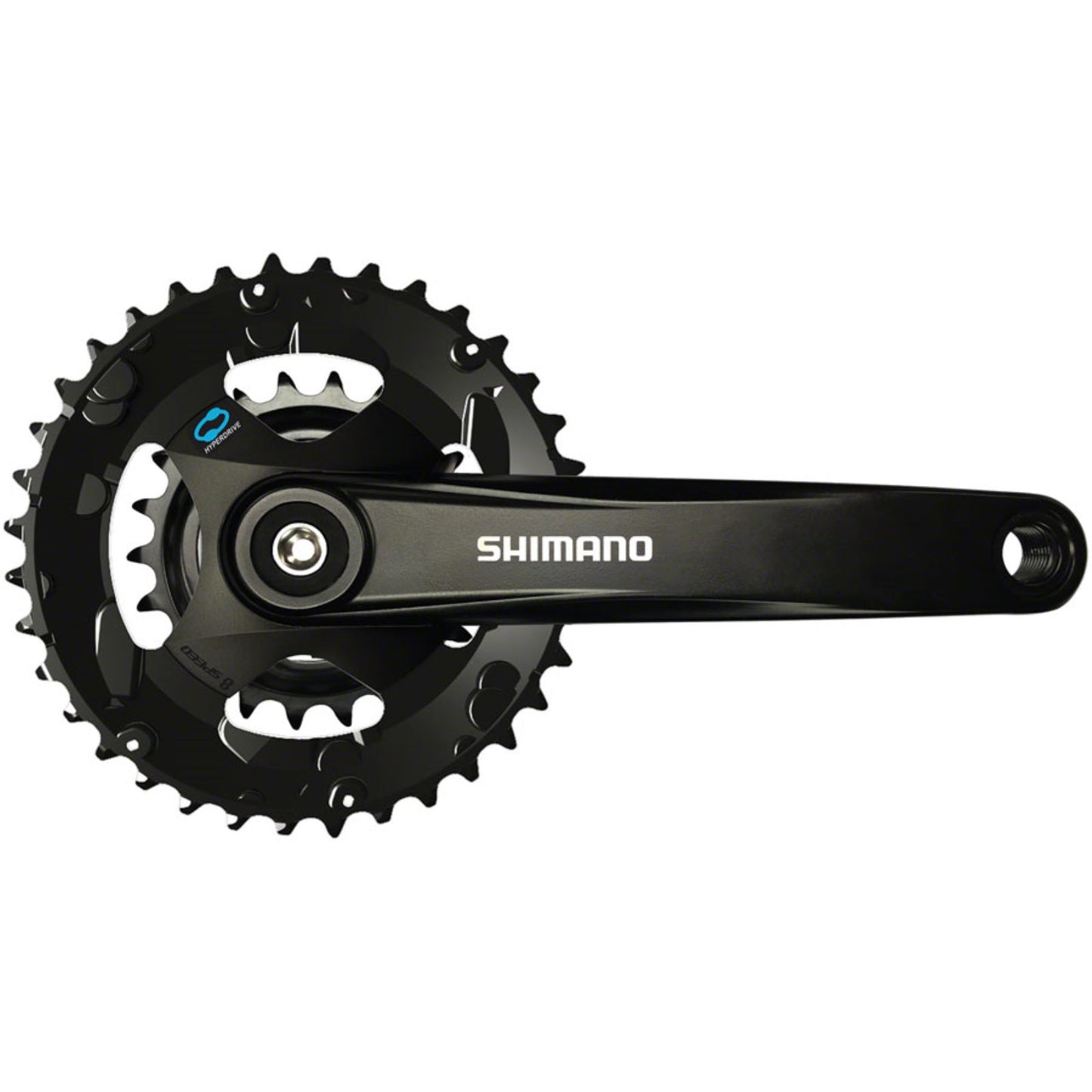 Shimano Crankset - 175mm - 7/8-Speed - Riveted - Black - FC-M315-B2  [MPN: EFCM3152BE62XL]_1415684