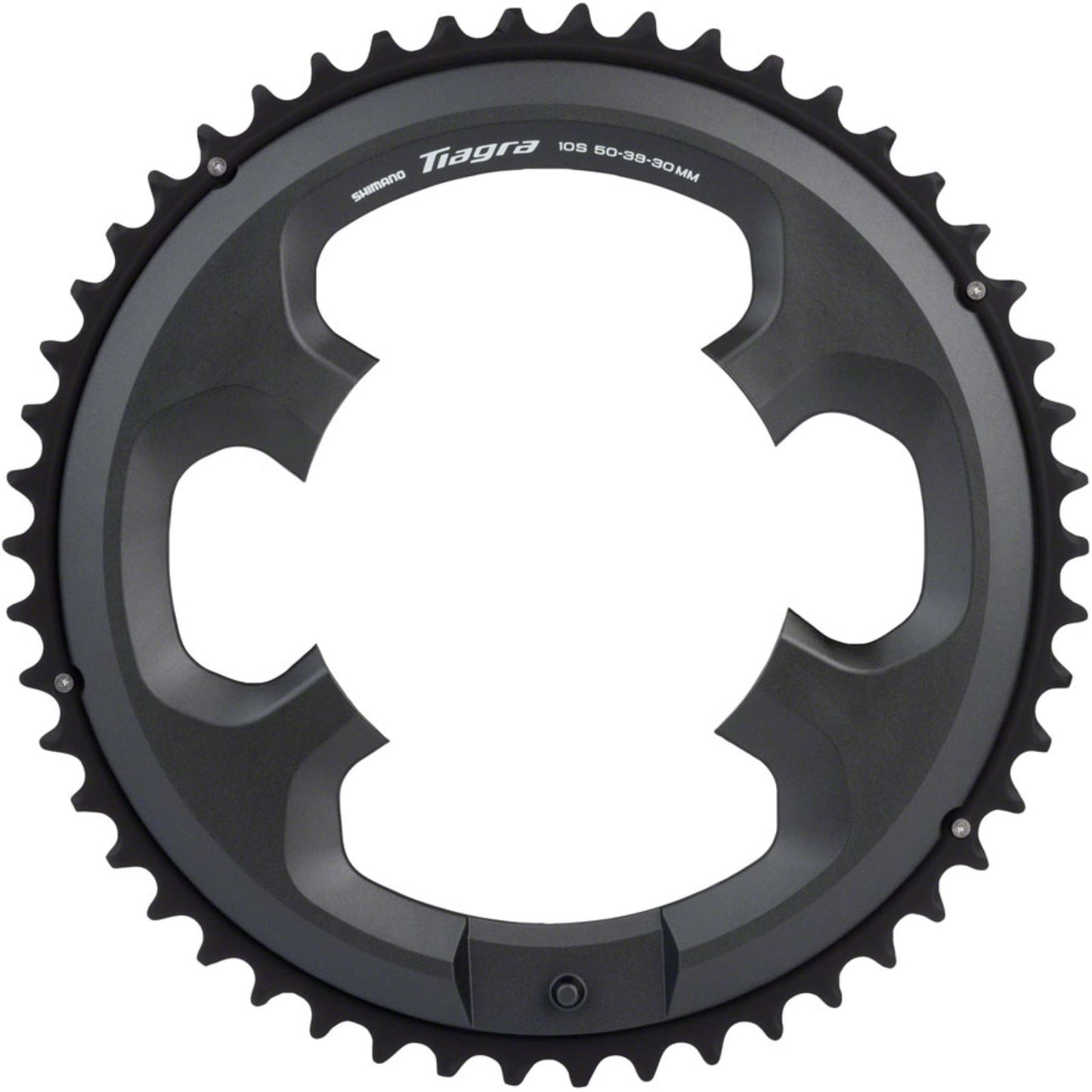 Shimano Chainring - 50t - Asymmetric 110 BCD - Black - 10-Speed [MPN: Y1RD98030]_1416724
