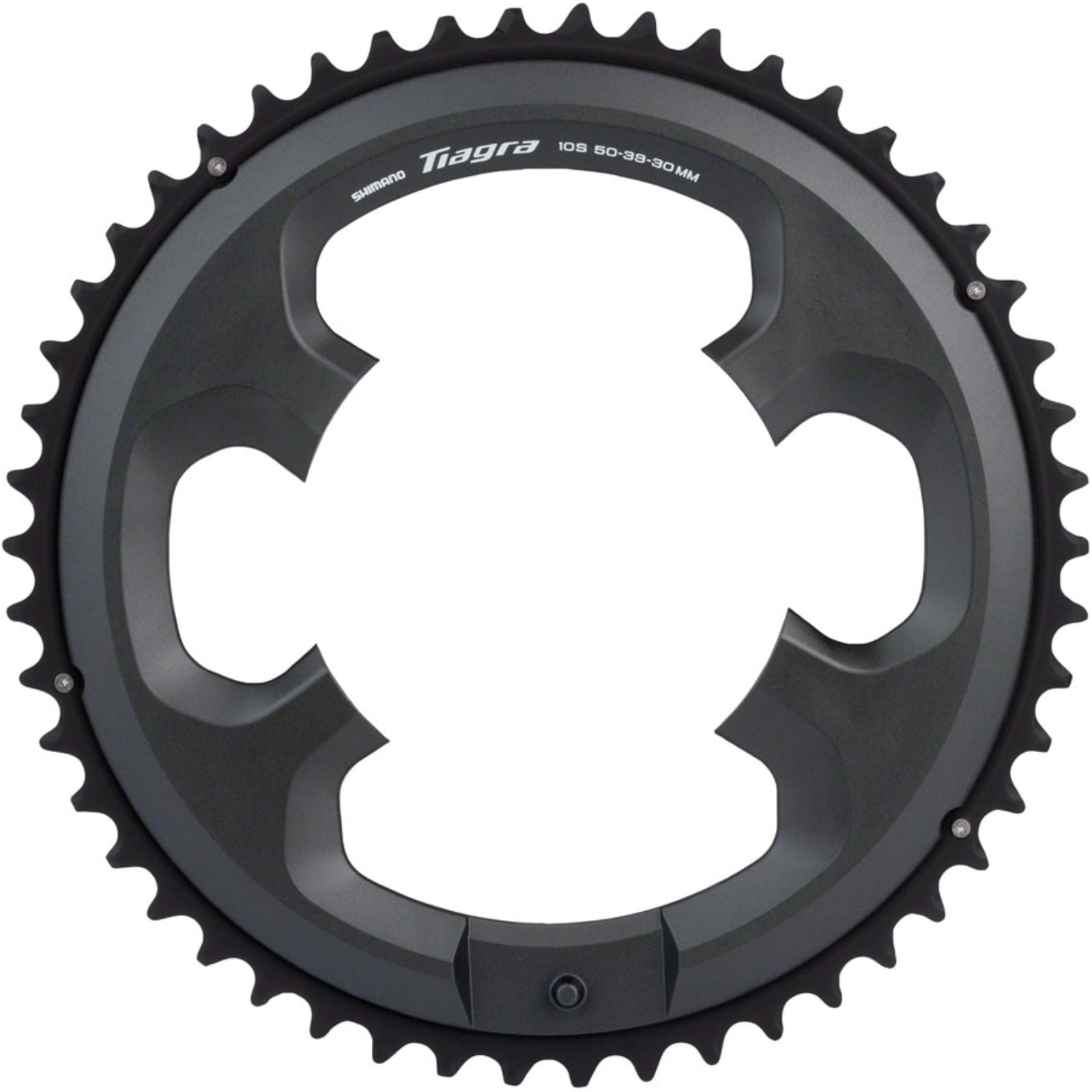 Shimano Chainring - 50t - Asymmetric 110 BCD - Black - 10-Speed [MPN: Y1RD98030]_1416724