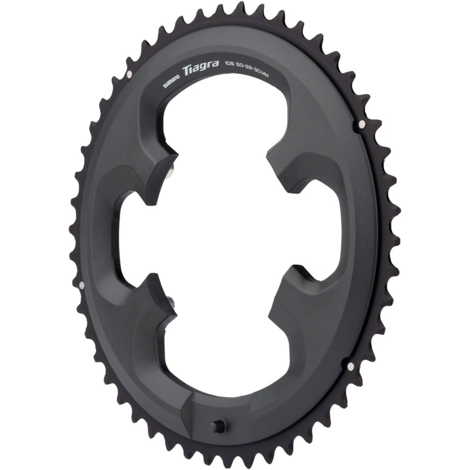 Shimano Chainring - 50t - Asymmetric 110 BCD - Black - 10-Speed [MPN: Y1RD98030]_1416725