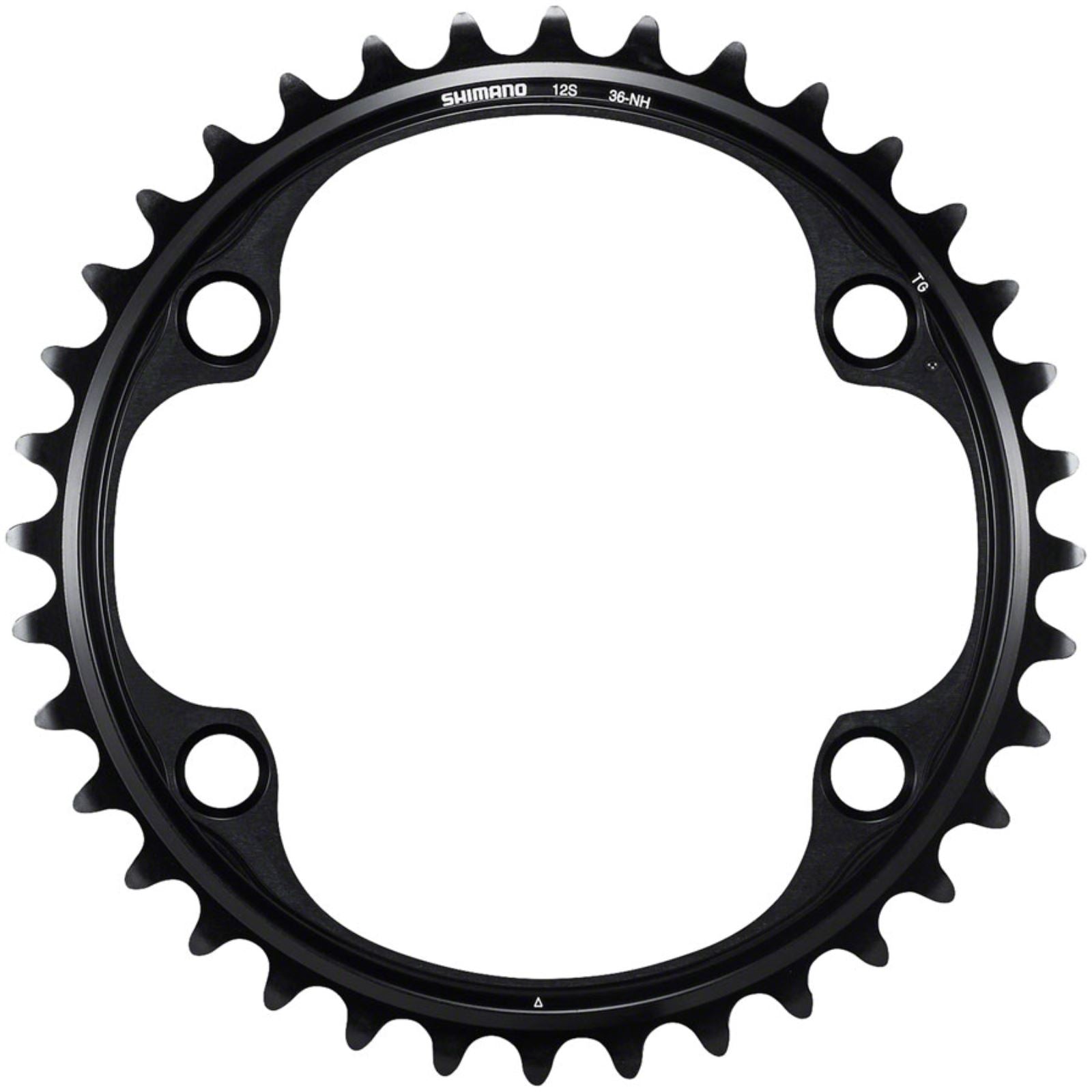 Shimano Chainring - 36t - Asymmetric 110 BCD - Black - NH - 12-Speed [MPN: Y0MZ36000]_1416615