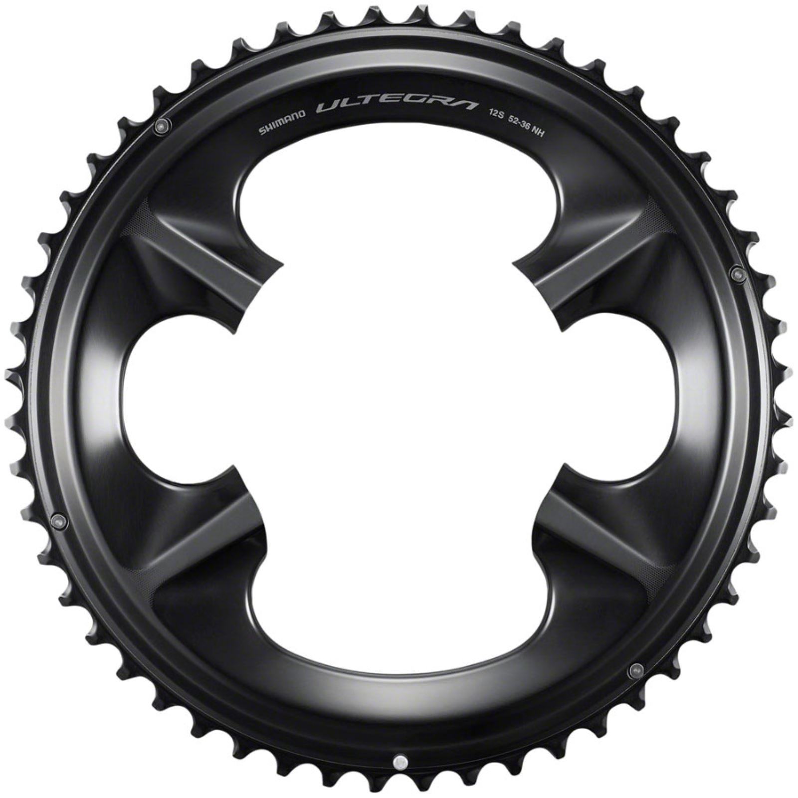 Shimano 12-Speed Chainring - 52t - Asymmetric 110 BCD - Black - NH [MPN: Y0NG98020]_1416533