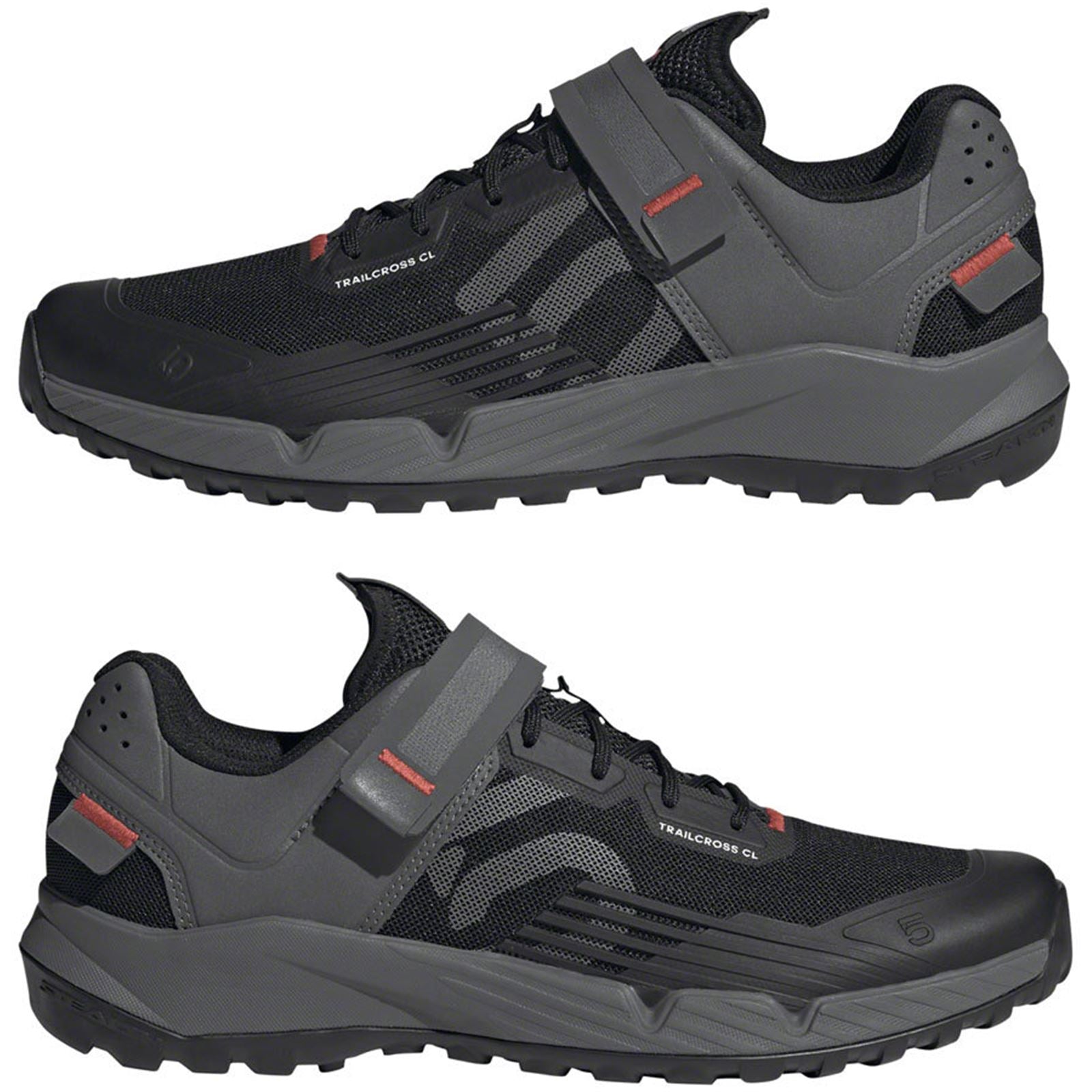 Five Ten Men's Trailcross Mountain Clipless Shoes - Black/Gray/Red_1405828