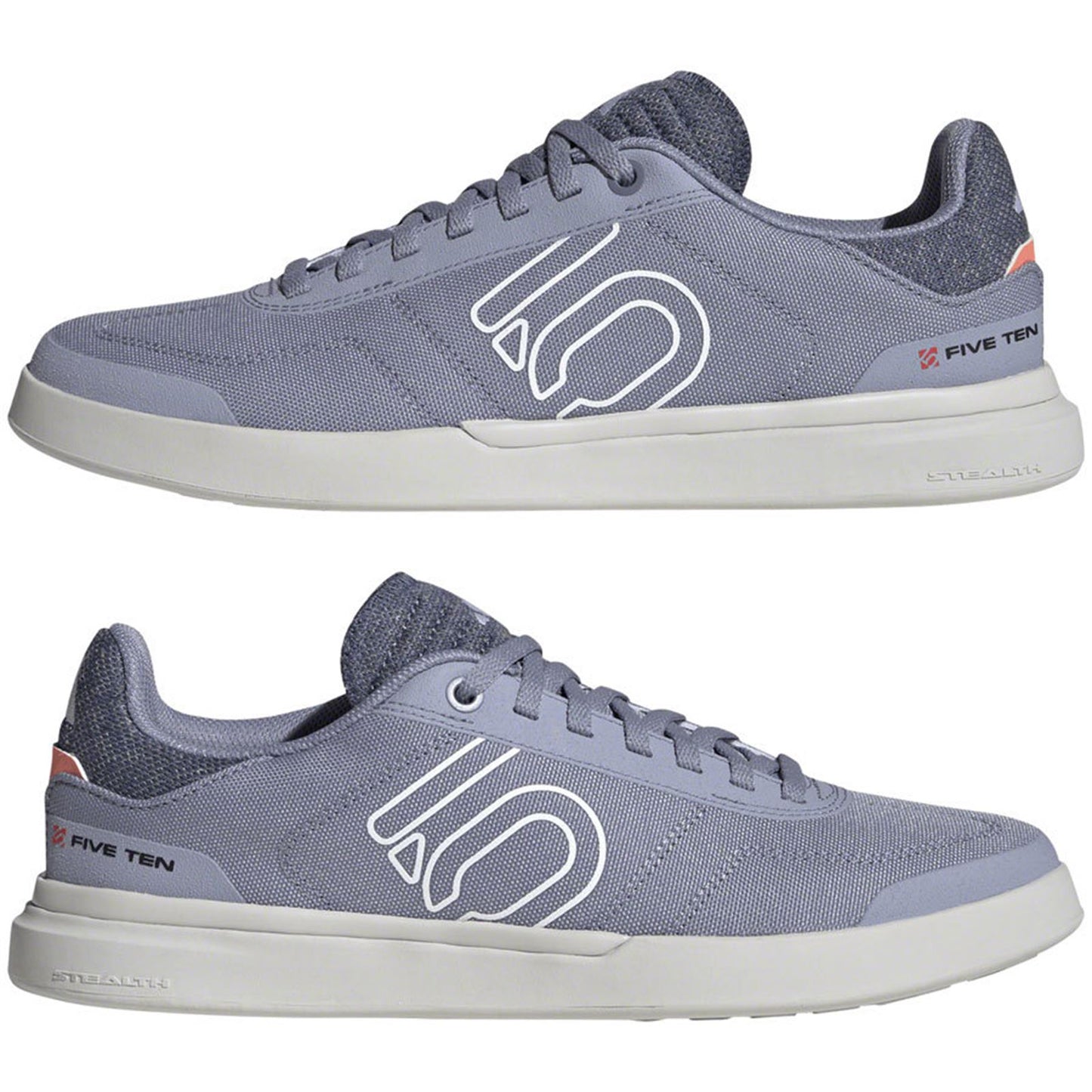Five Ten Women's Stealth Deluxe Canvas Flat Shoes - Violet/White/Coral_1407395
