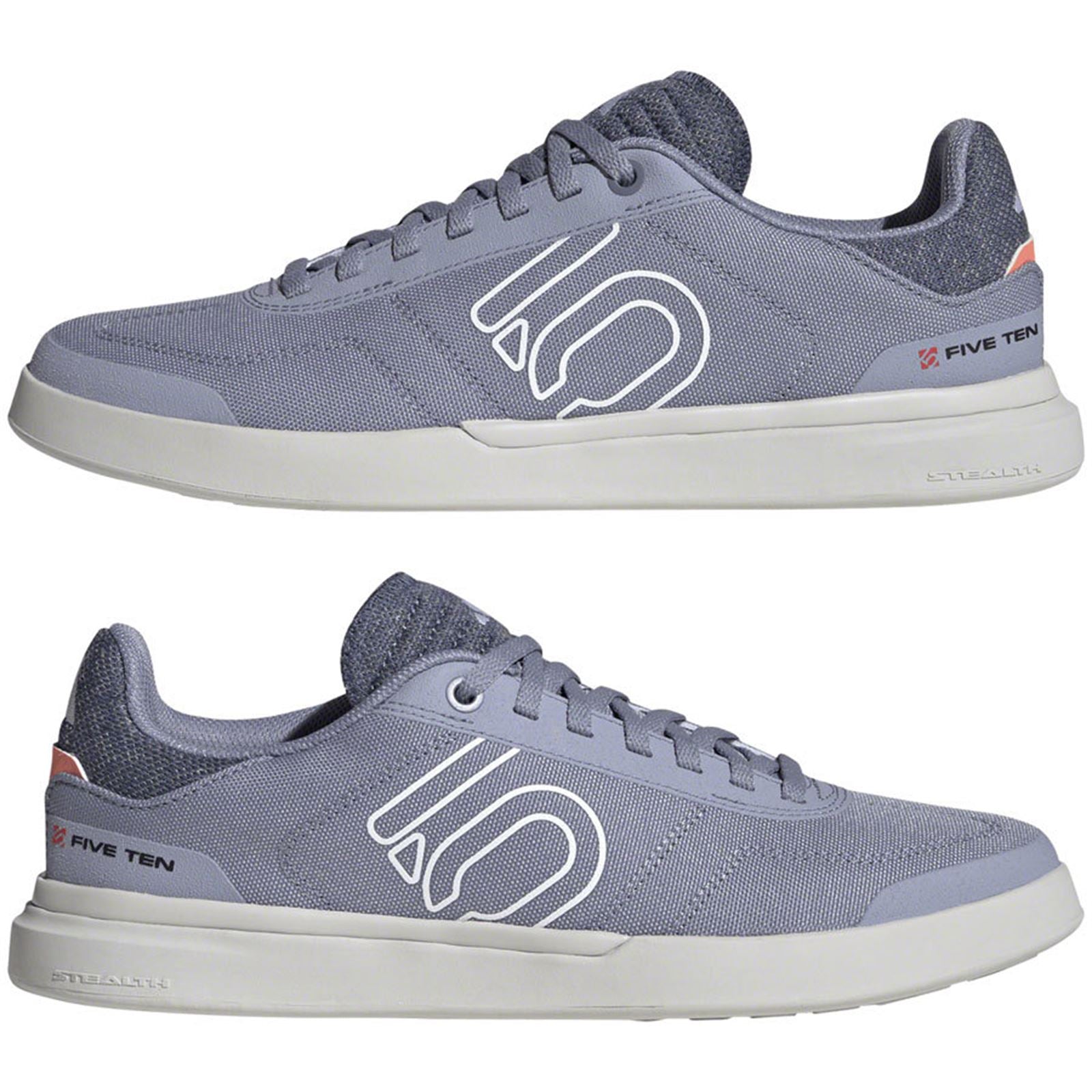 Five Ten Women's Stealth Deluxe Canvas Flat Shoes - Violet/White/Coral_1407395