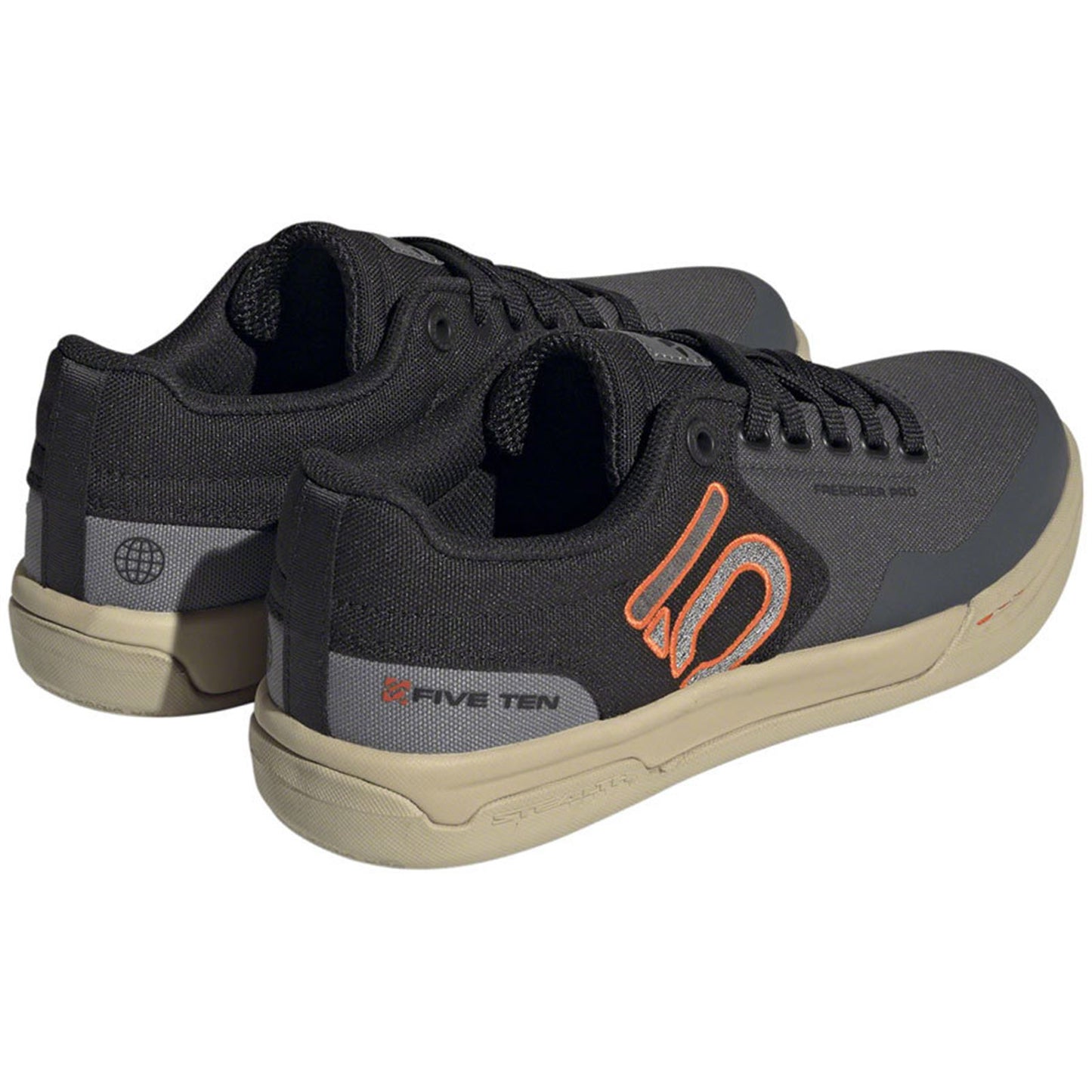 Five Ten Women's Freerider Pro Canvas Flat Shoes - Gray/Orange_1407034