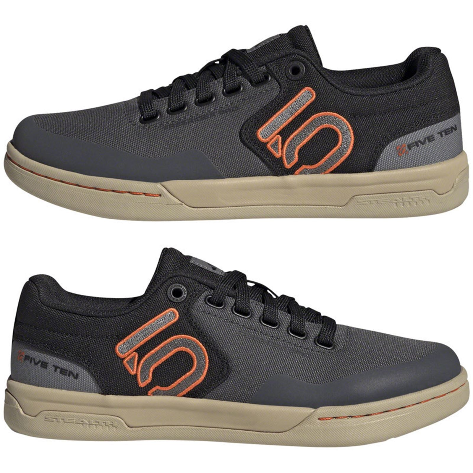 Five Ten Women's Freerider Pro Canvas Flat Shoes - Gray/Orange_1407036