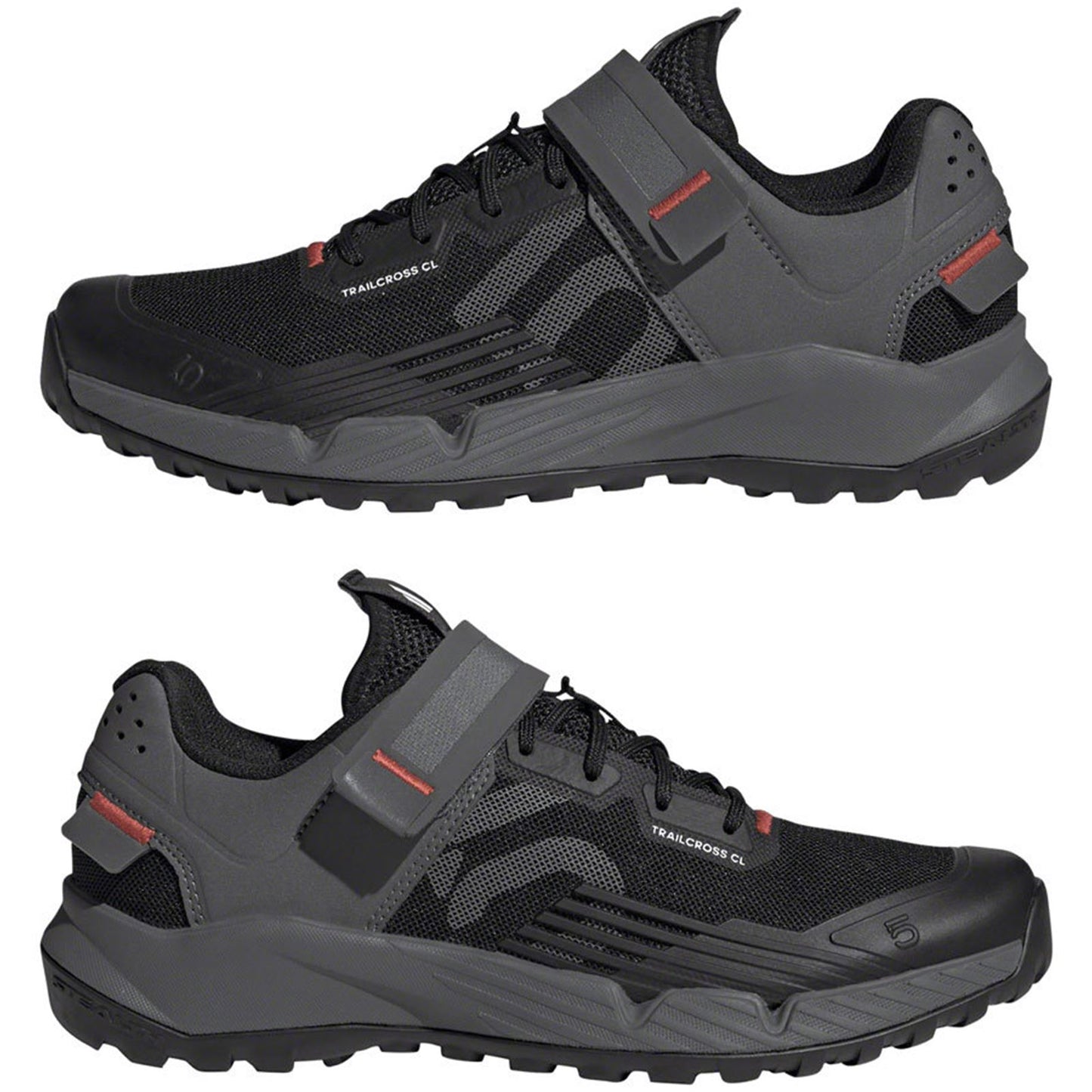 Five Ten Women's Trailcross Mountain Clipless Shoes - Black/Gray/Red_1406333