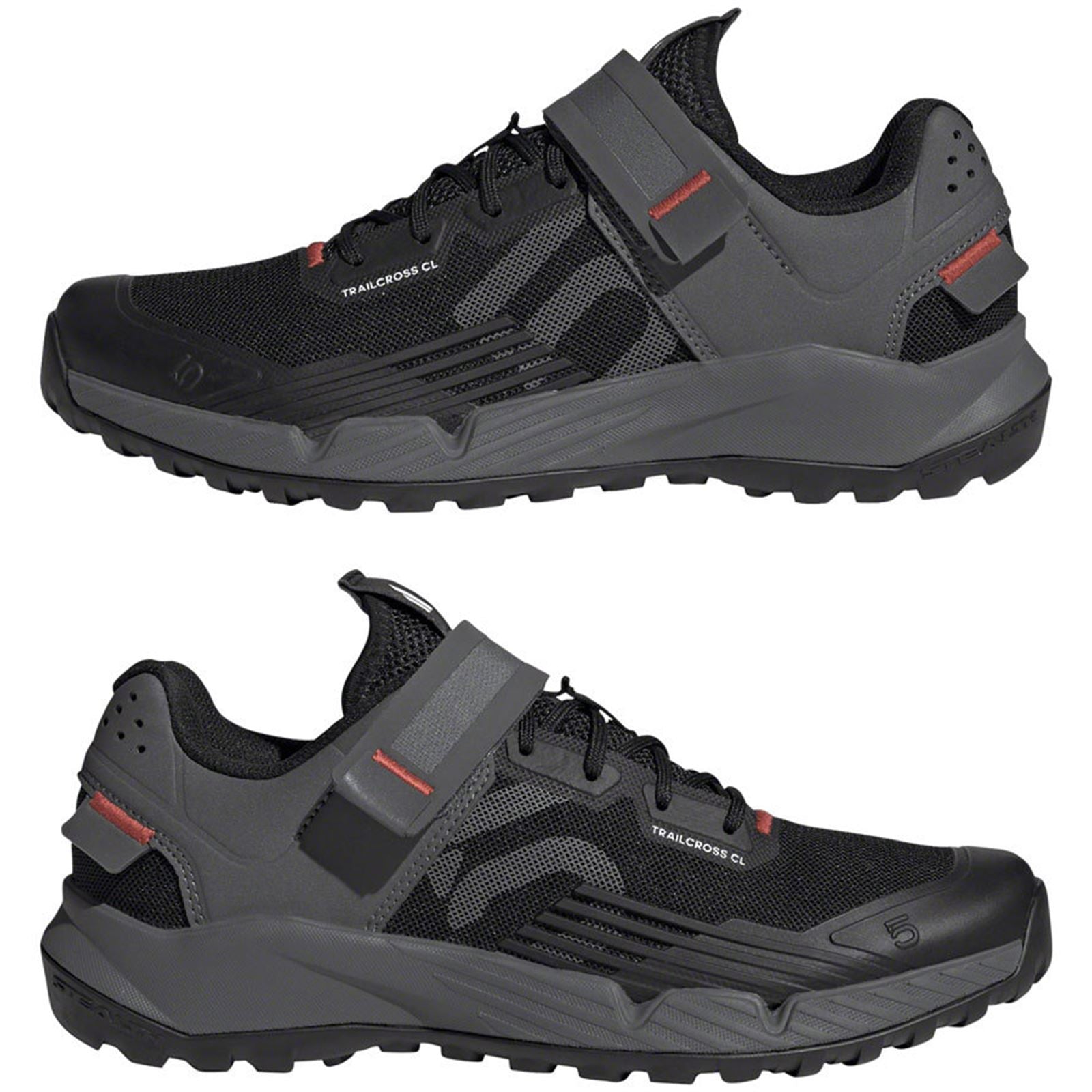 Five Ten Women's Trailcross Mountain Clipless Shoes - Black/Gray/Red_1406333