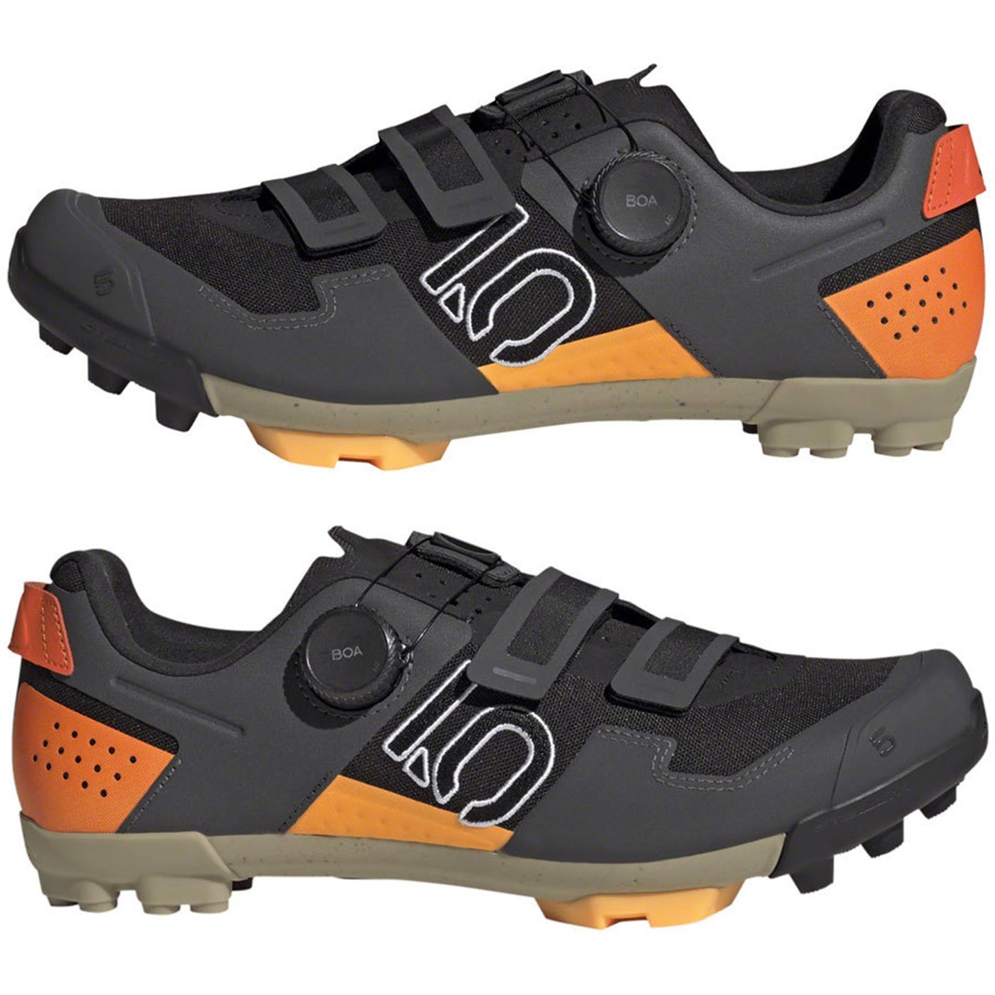 Five Ten Men's Kestrel BOA Mountain Clipless Shoes - Black/White/Orange - 6 [MPN: HQ3549-6]_1407087