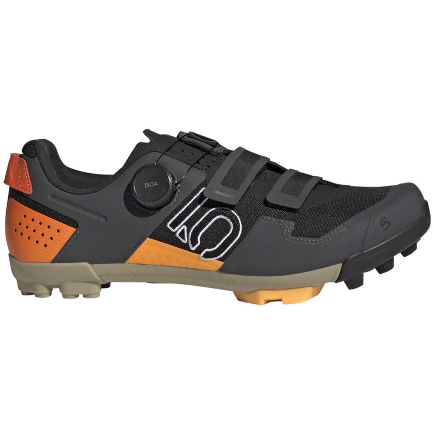 Five Ten Men's Kestrel BOA Mountain Clipless Shoes - Black/White/Orange - 6 [MPN: HQ3549-6]_1407086