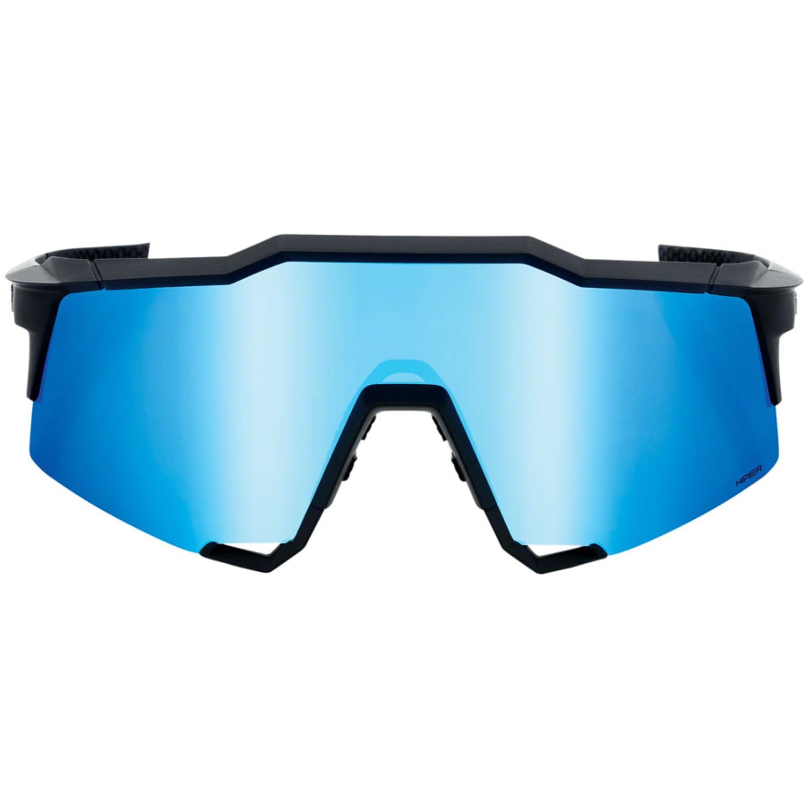 100% Speedcraft Sunglasses - Matte Black - HiPER Blue Mirror Lens 60007-00004_1417254