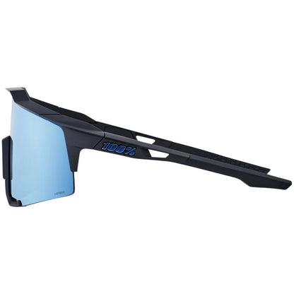100% Speedcraft Sunglasses - Matte Black - HiPER Blue Mirror Lens 60007-00004_1417255
