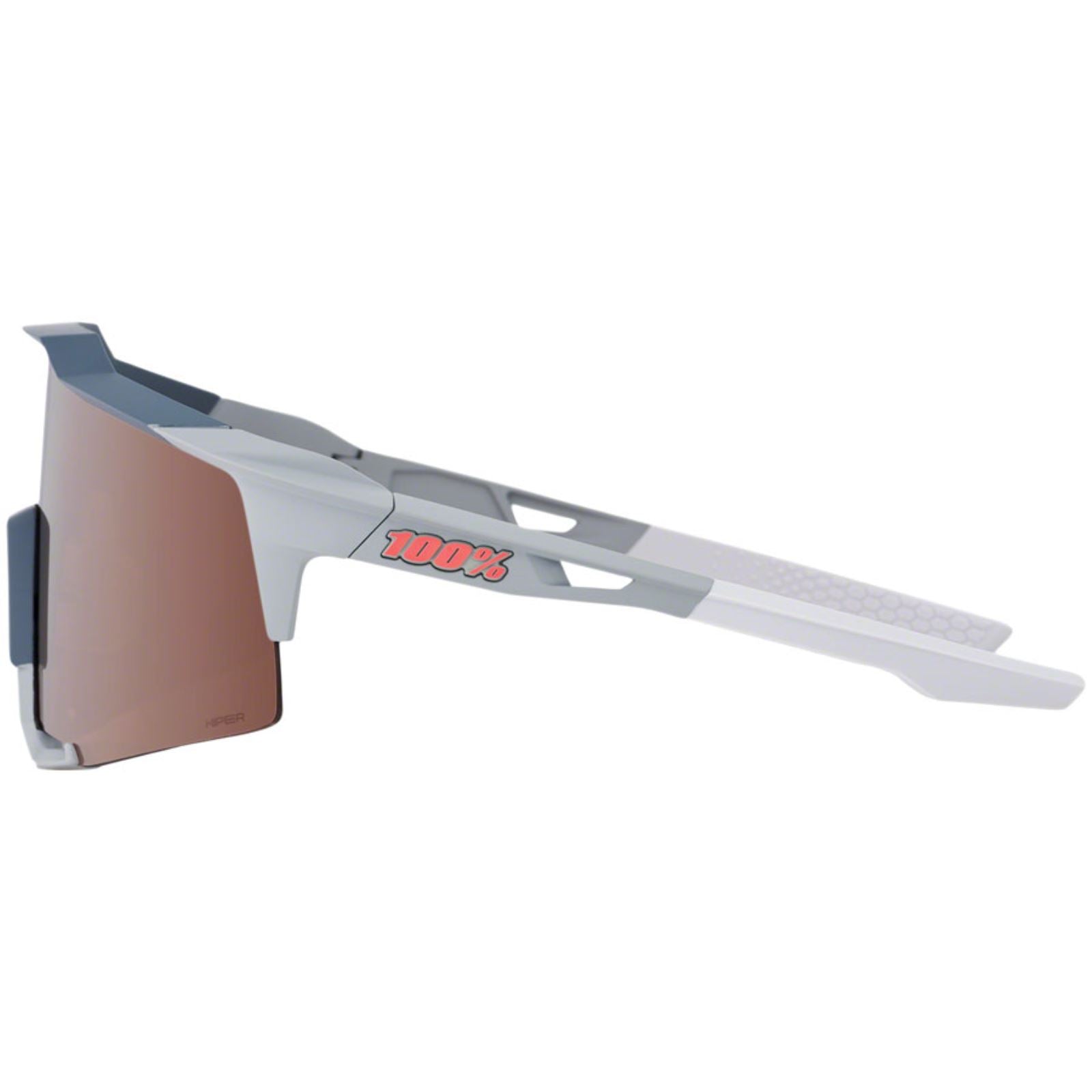 100% Speedcraft Sunglasses - Soft Tact Gray - Hiper Silver Mirror Lens 60007-00002_1417252