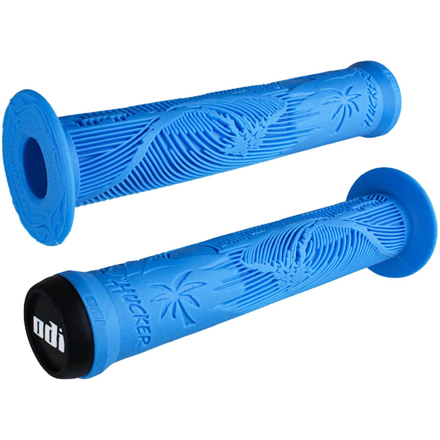 ODI Hucker Grips - Blue, Flange [MPN: F01HFLU]_1419853