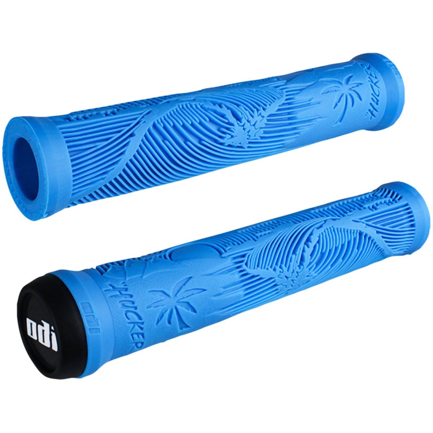 ODI Hucker Grips - Blue, Flangeless [MPN: F01HCLU]_1419849