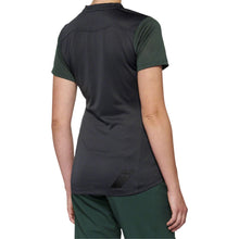 100% Women's Ridecamp Jersey - Short Sleeve - Charcoal/Green_1420591