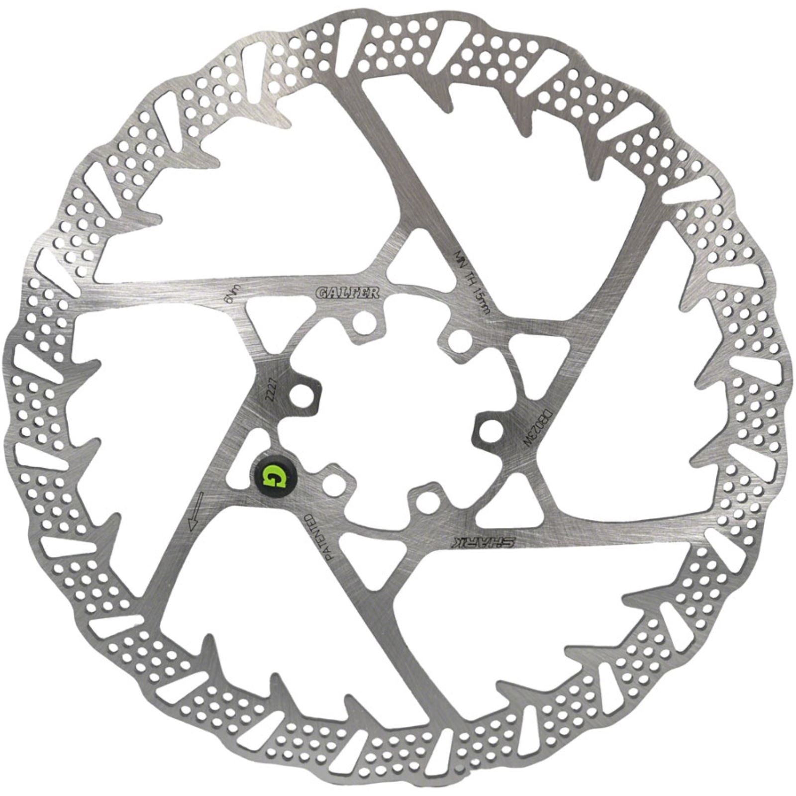 Galfer Shark Disc Brake Rotor - 180mm x 2.0mm - 6-Bolt [MPN: DB023W2]_1414991