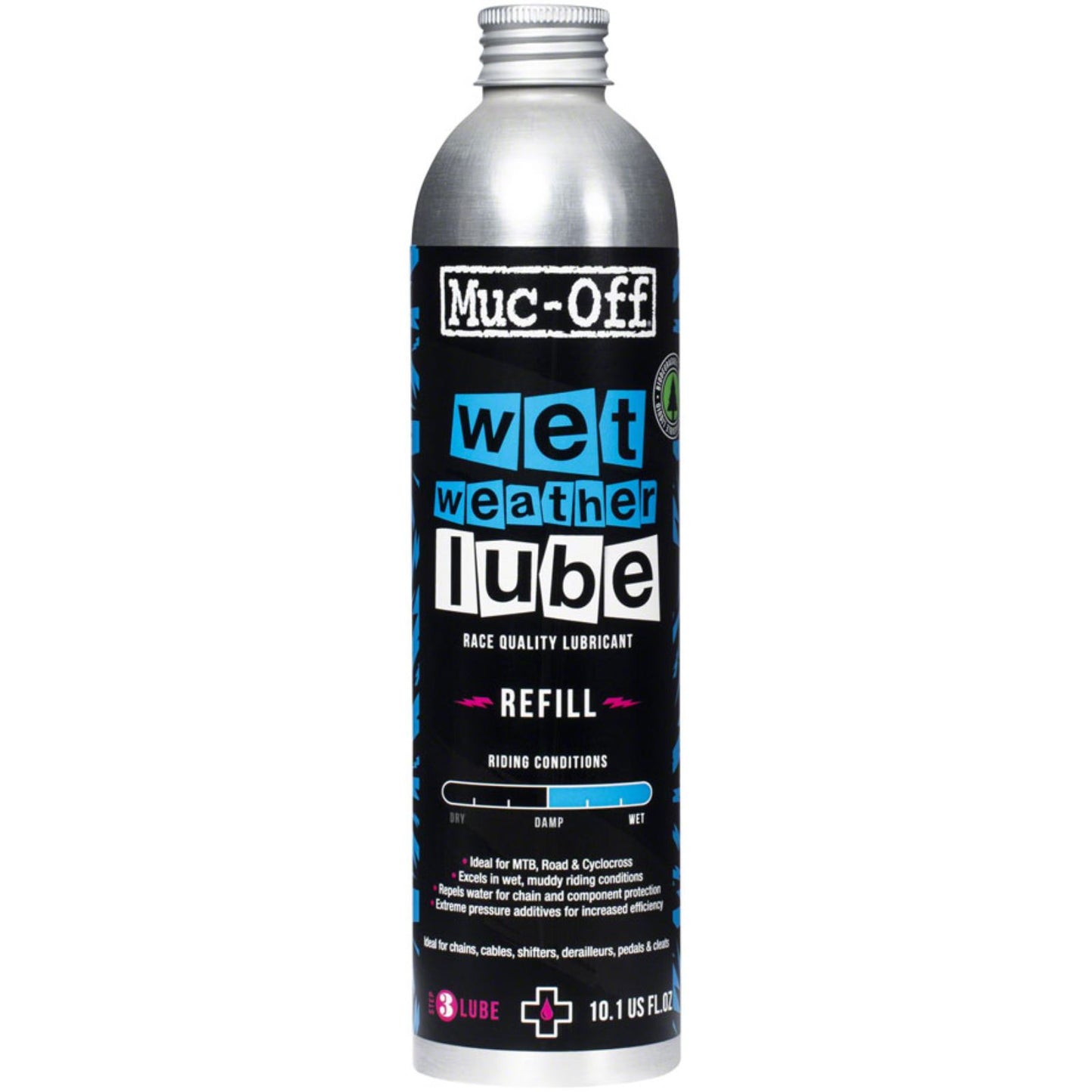 Muc-Off Bio Wet Bike Chain Lube - 300ml - Aluminum Refill Bottle [MPN: 20847]_1422089