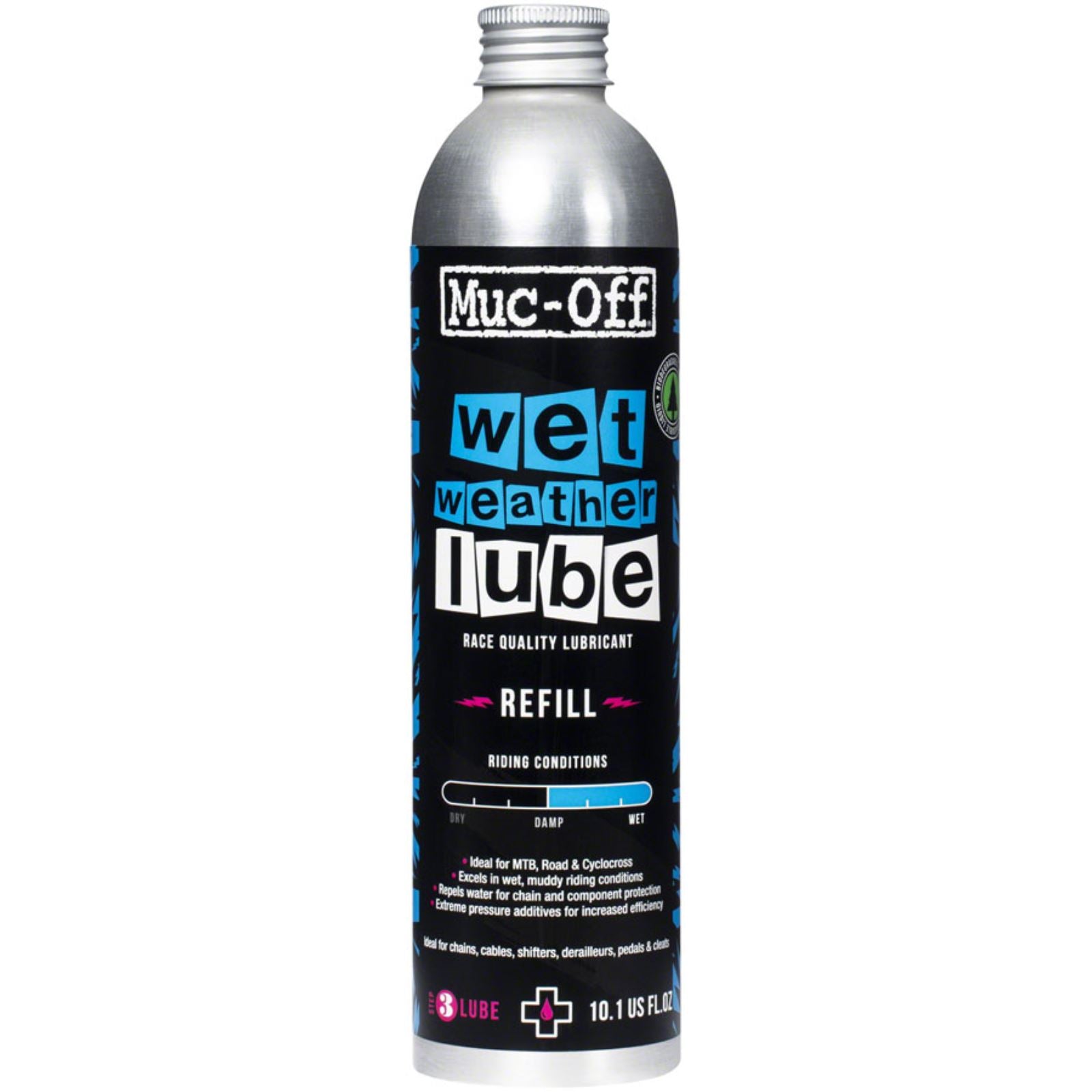 Muc-Off Bio Wet Bike Chain Lube - 300ml - Aluminum Refill Bottle [MPN: 20847]_1422089