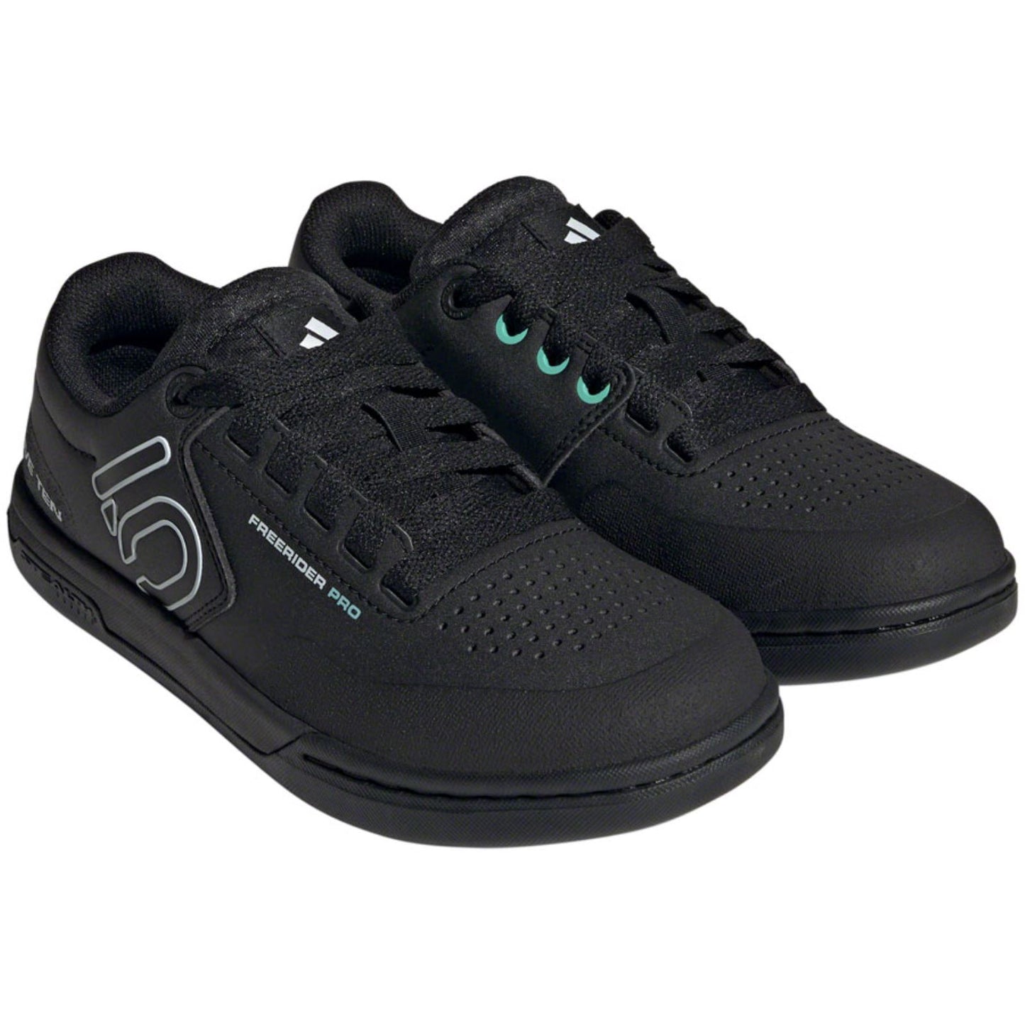 Five Ten Freerider Pro Flat Women's Shoes - Black/White/Acid Mint_1428524