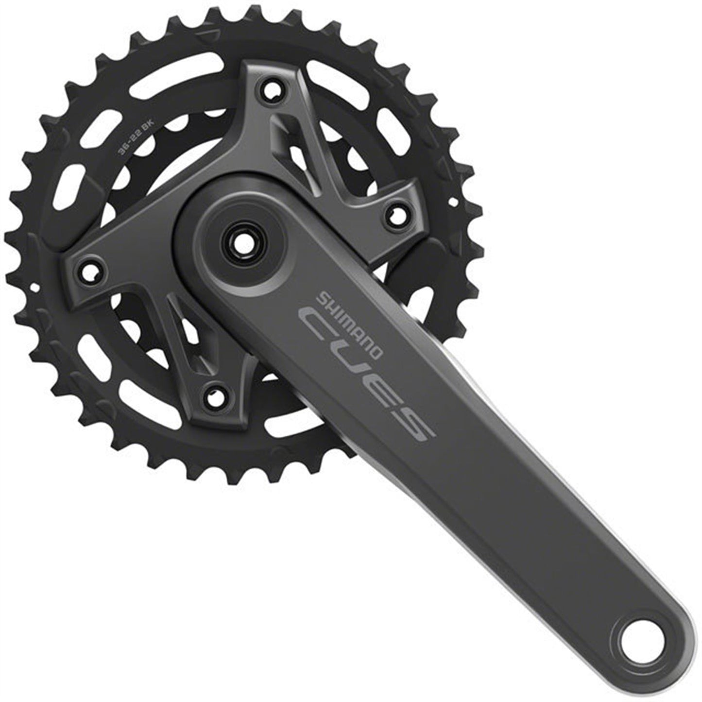 Shimano Crankset - 170mm - 9/10/11-Speed - Black - CUES FC-U6000-2B  [MPN: EFCU60002BCX62]_1403452