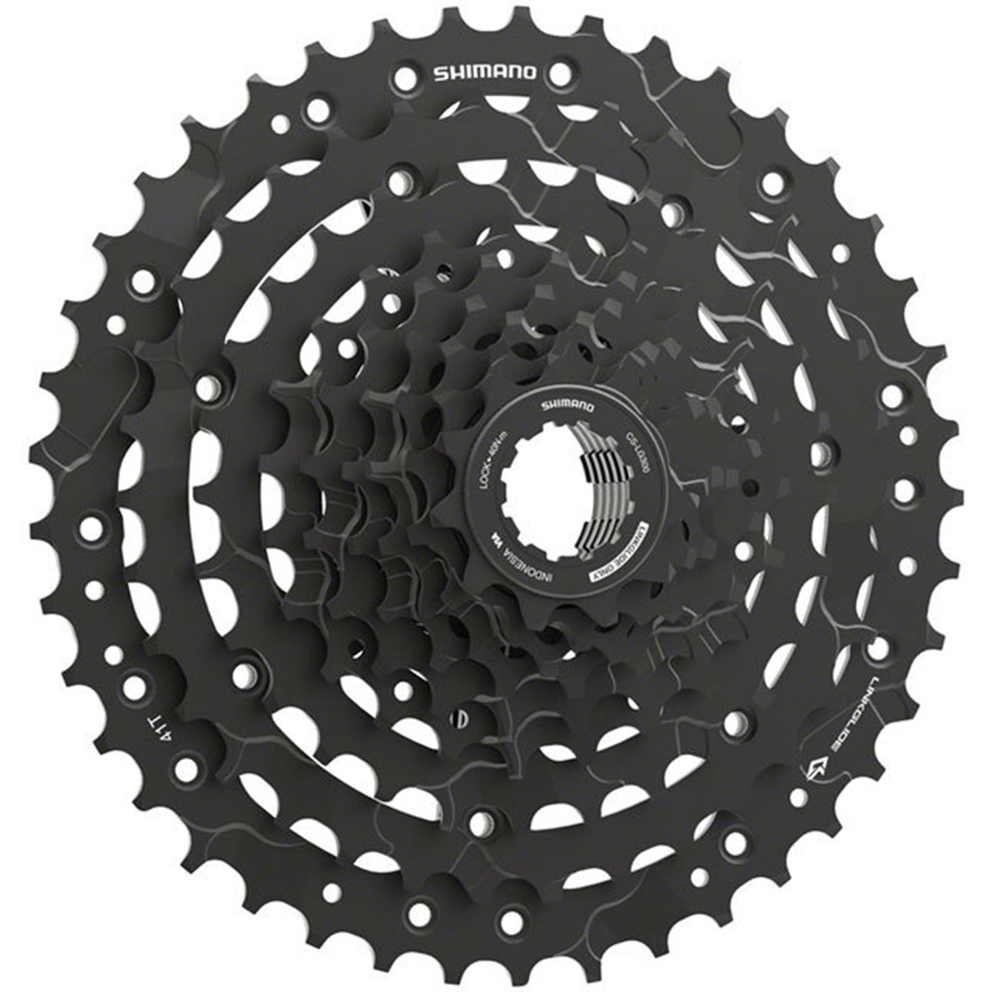 Shimano Cassette - 9-Speed - 11-41t - Linkglide - Black [MPN: ECSLG3009141]_1403610