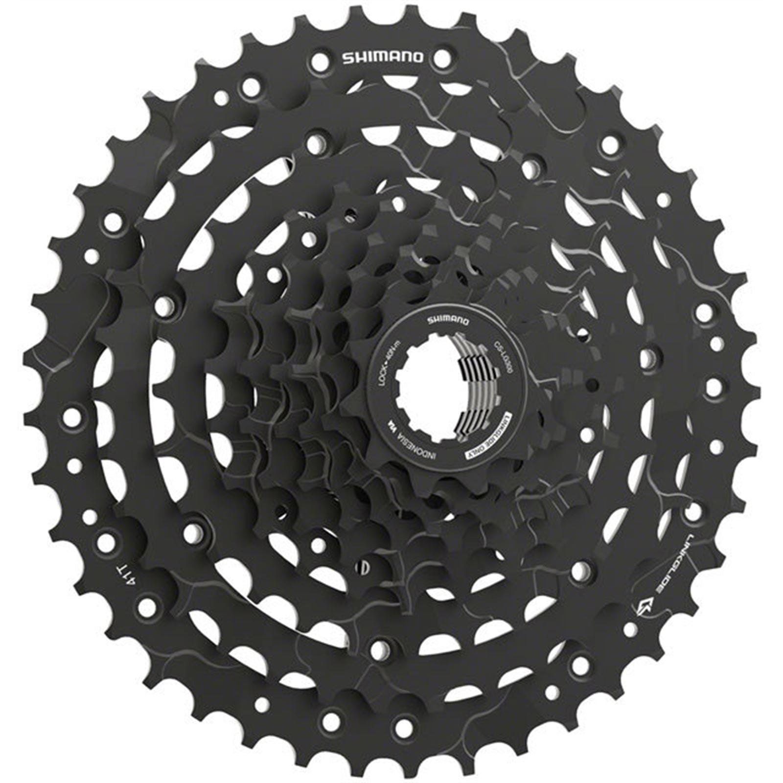 Shimano Cassette - 9-Speed - 11-41t - Linkglide - Black [MPN: ECSLG3009141]_1403610