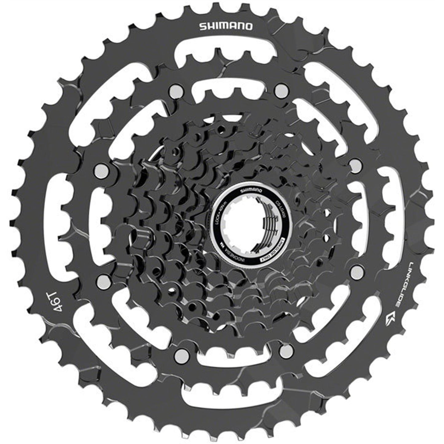 Shimano Cassette - 9-Speed - 11-46t - Linkglide - Black [MPN: ECSLG4009146]_1403619