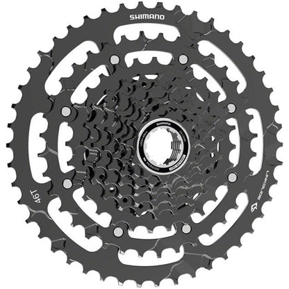 Shimano Cassette - 9-Speed - 11-46t - Linkglide - Black [MPN: ECSLG4009146]_1403619