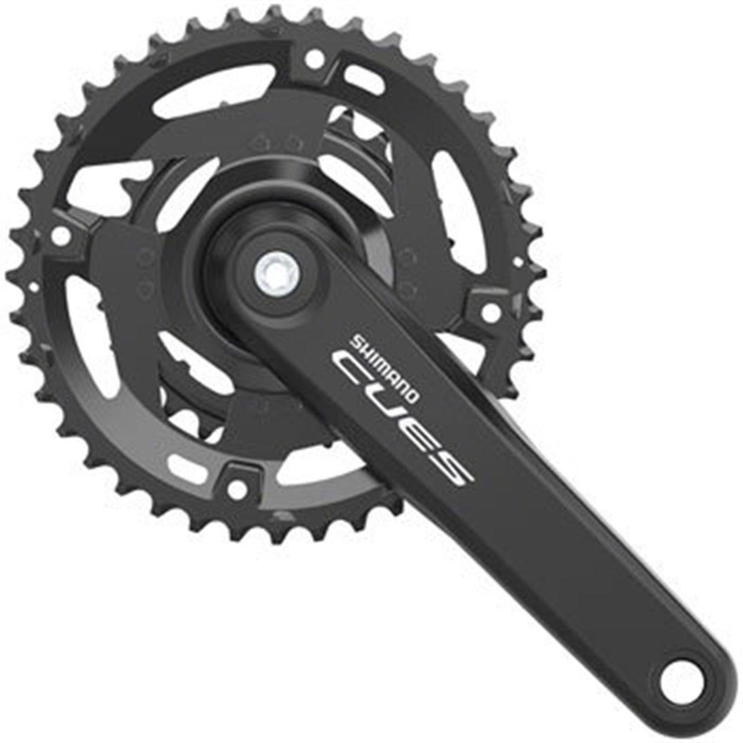 Shimano Crankset - 175mm - 9/10-Speed - Riveted - Black - CUES FC-4010-2  [MPN: EFCU40102EX60X]_1403440
