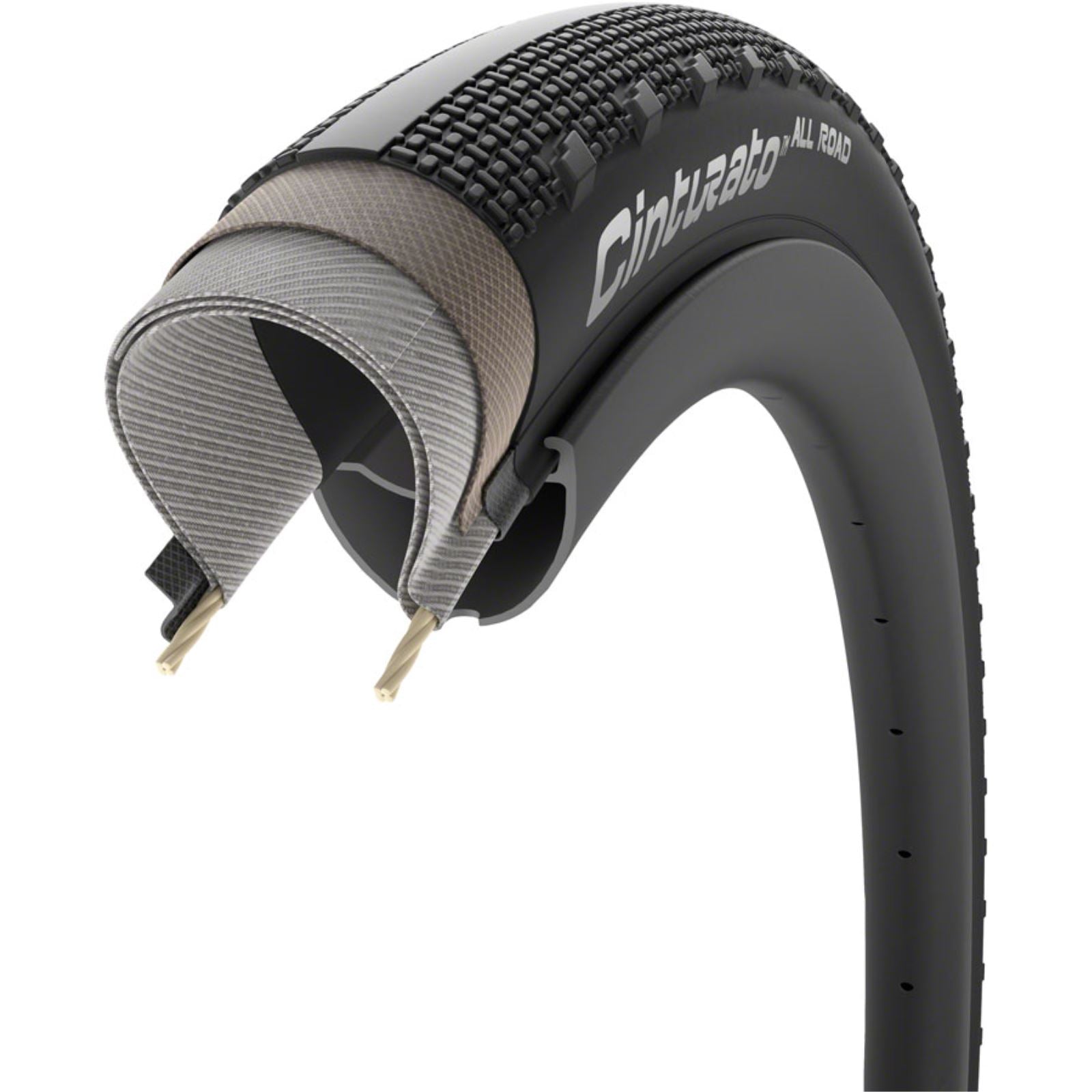 Pirelli - Bicycle Cinturato All Road Tire - 700 x 50, Tubeless, Folding, Black [MPN: 4329900]_1436391