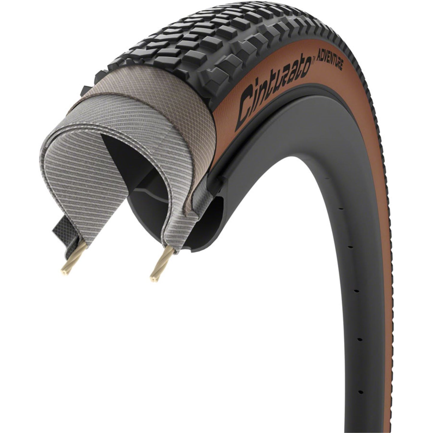 Pirelli - Bicycle Cinturato Adventure Tire - 700 x 50, Tubeless, Folding, Classic Tan [MPN: 4329600]_1436313