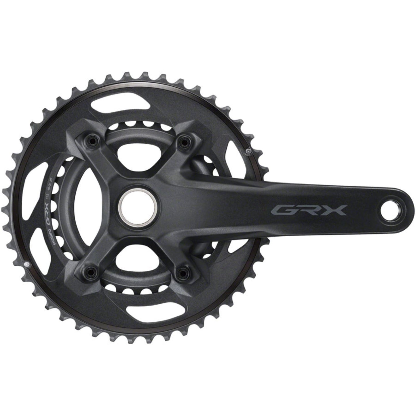 Shimano Crankset - 165mm - 12-Speed - 46/30t - Black - GRX FC-RX610-2  [MPN: EFCRX6102AX60]_1415892