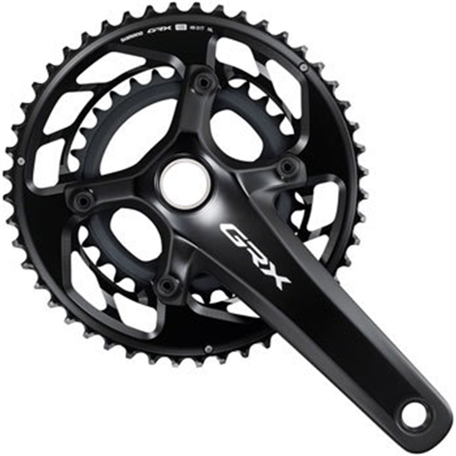Shimano Crankset - 175mm - 12-Speed - 110/80 BCD - Black - GRX FC-RX820-2  [MPN: IFCRX8202EX81]_1403432
