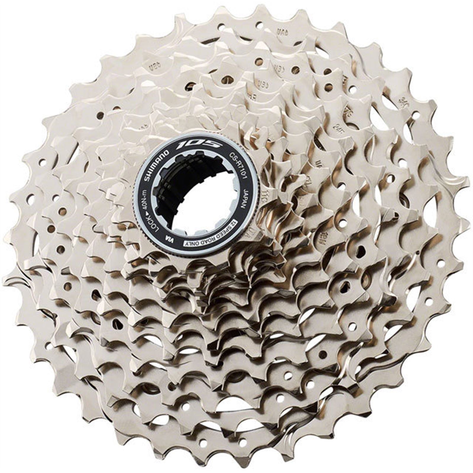 Shimano Cassette - 12-Speed - 11-34t - HG L2 - Silver - 105 CS-R7101-12 [MPN: ICSR710112134]_1403616