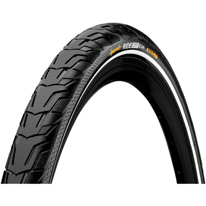 Continental Tire - Bicycle Ride City Tire - 700 x 37 - Clincher - Wire - Black/Reflex [MPN: 01015540000]_1410555