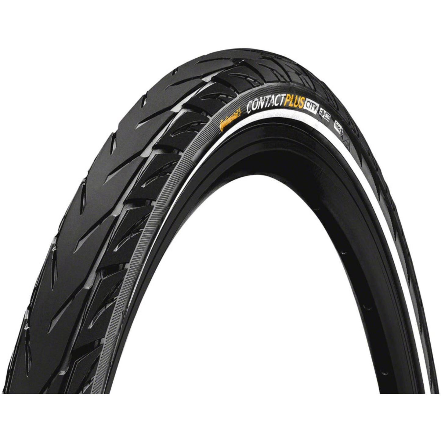 Continental Tire - Bicycle Contact Plus City Tire - 700 x 47 - Clincher - Wire - Black/Reflex [MPN: 01013430000]_1410587