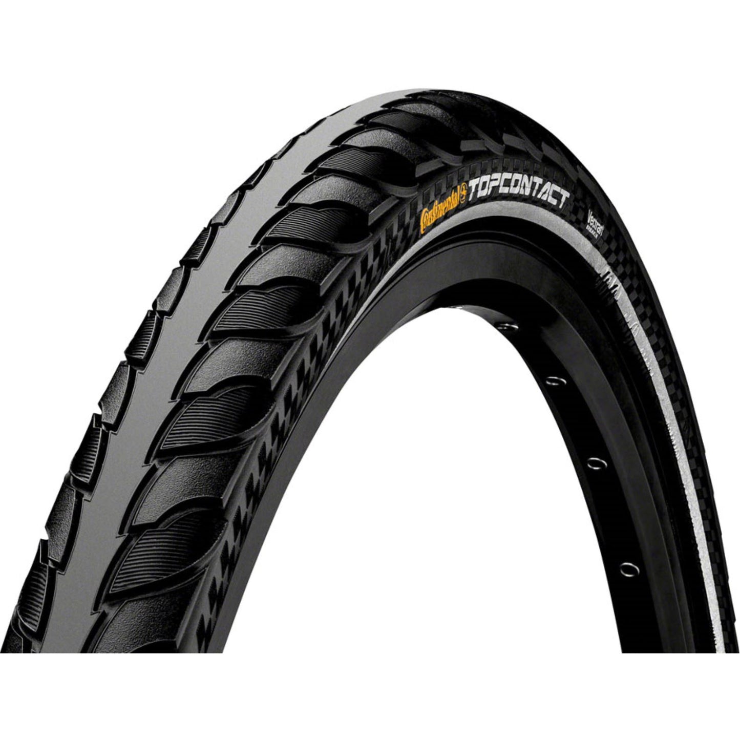 Continental Tire - Bicycle Top Contact II Tire - 700 x 28 - Clincher - Folding - Black/Reflex [MPN: 01006150000]_1410631