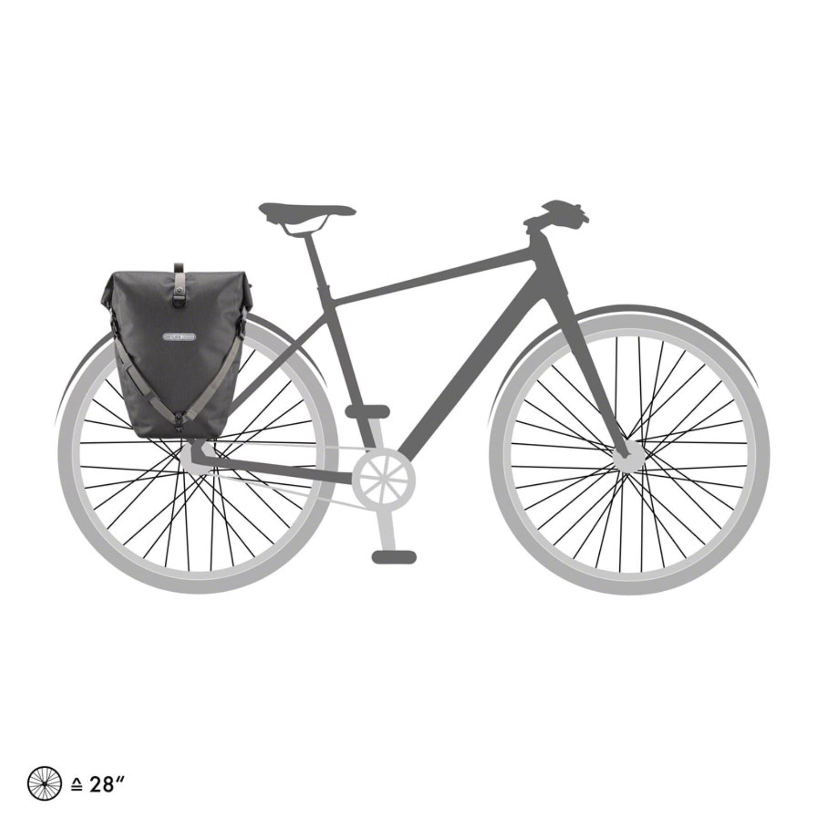 Ortlieb Back-Roller Urban Pannier - 20/Liter - Each - Pepper [MPN: F5502]_1414589