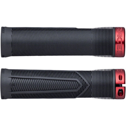 Race Face Chester Grips - Lock-On, Black/Red, 34mm [MPN: 948-00-002-08]_1419932