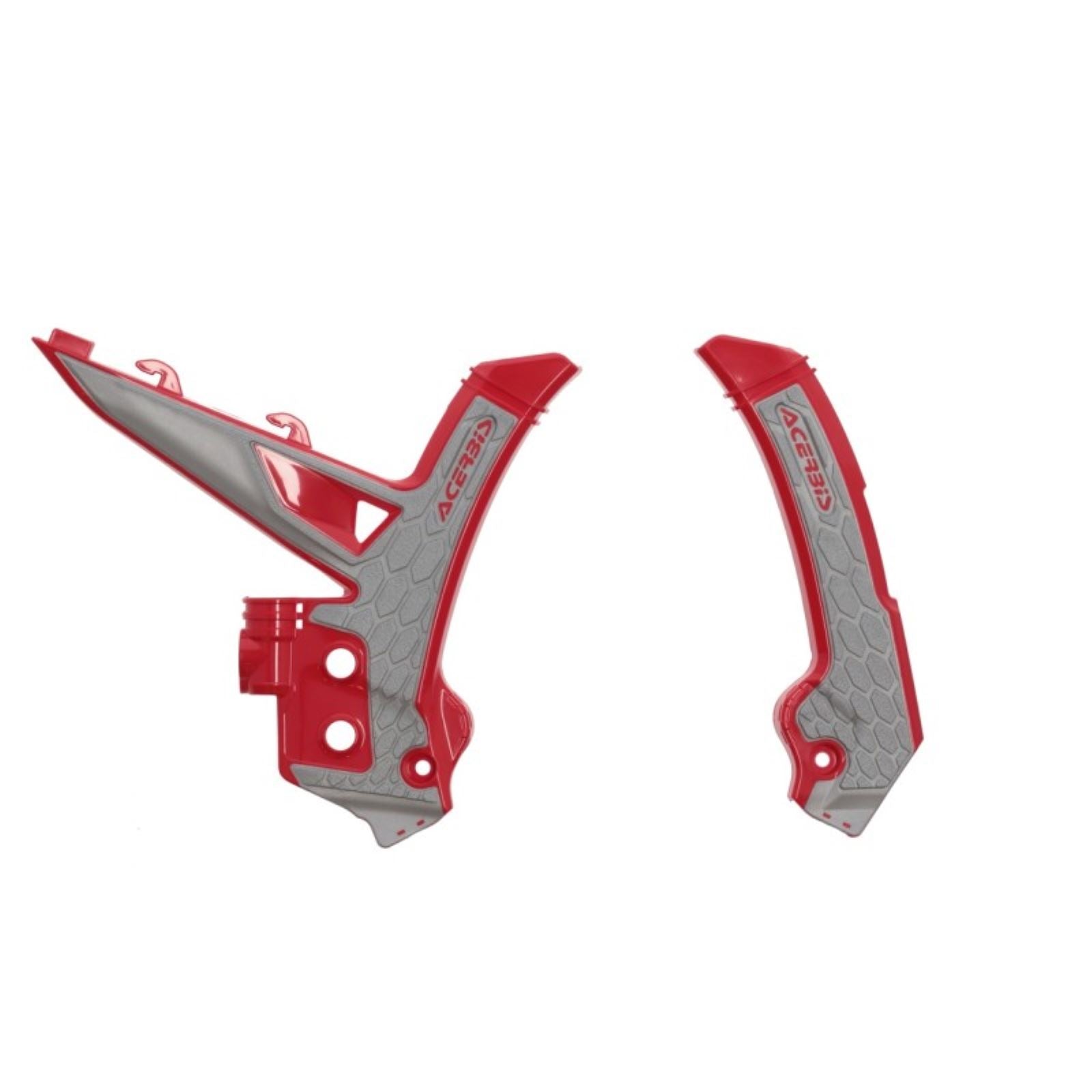 Acerbis Frame Guards- X-Grip - Red/Gray - Gas-Gas 2984761010_1447875