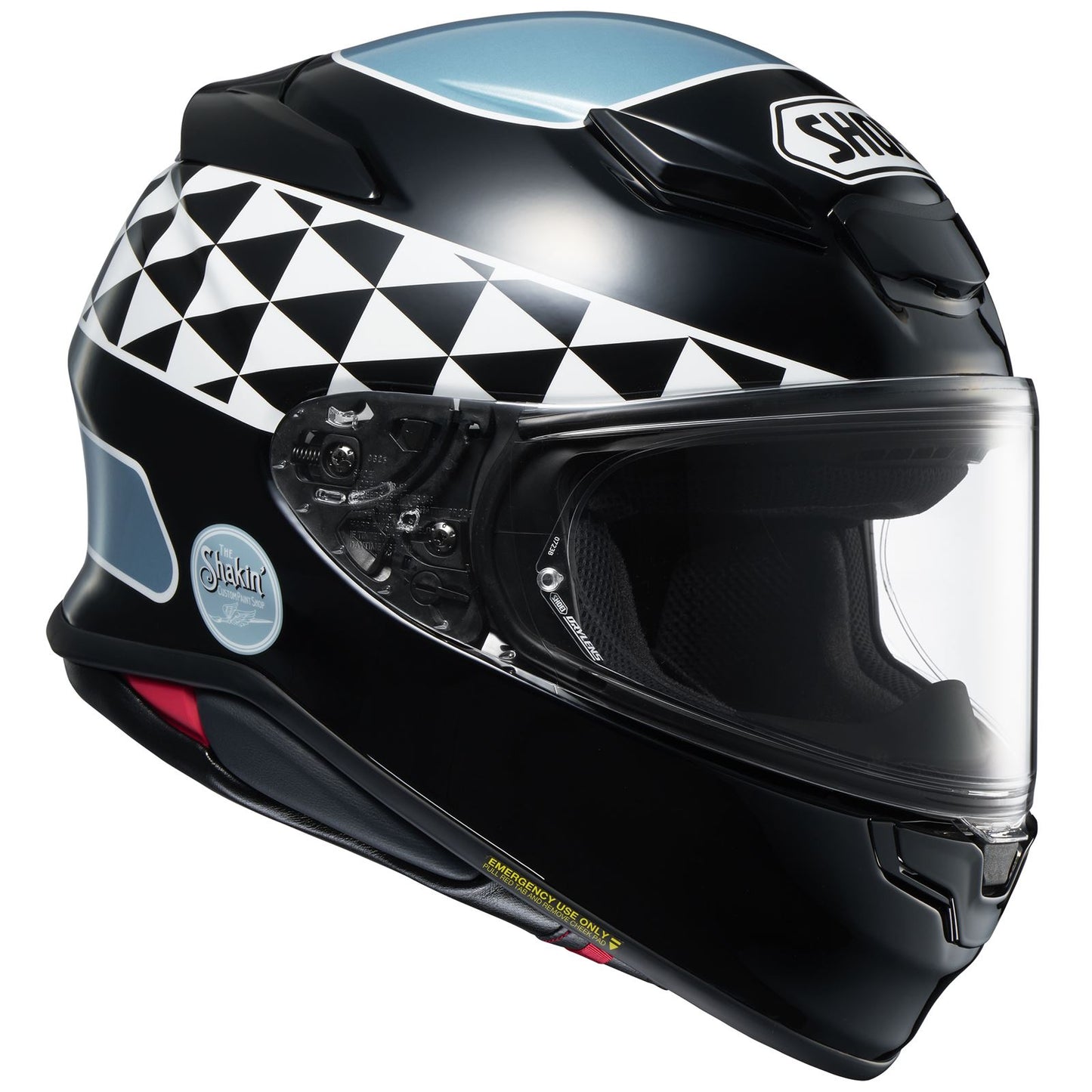 Shoei RF-1400 Shakin' Speed Helmet - TC-2 Black/White/Light Blue_1443791