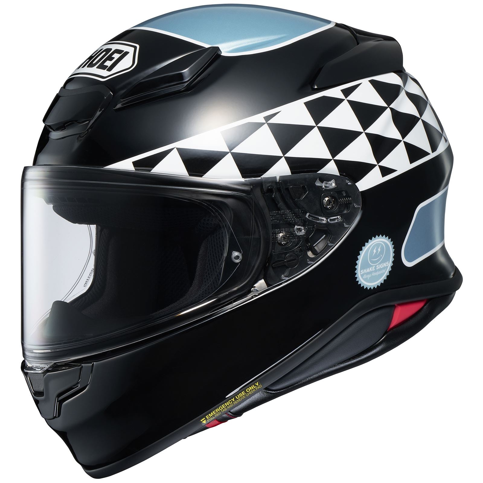 Shoei RF-1400 Shakin' Speed Helmet - TC-2 Black/White/Light Blue_1443792