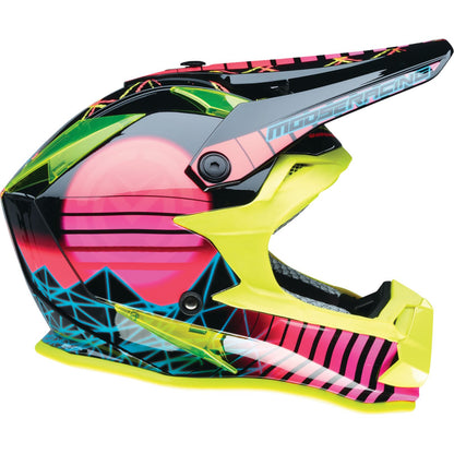 Moose Offroad Youth F.I. Helmet - Vaporwave - MIPS® - Black/Pink/Yellow - Medium 0111-1615_1398275