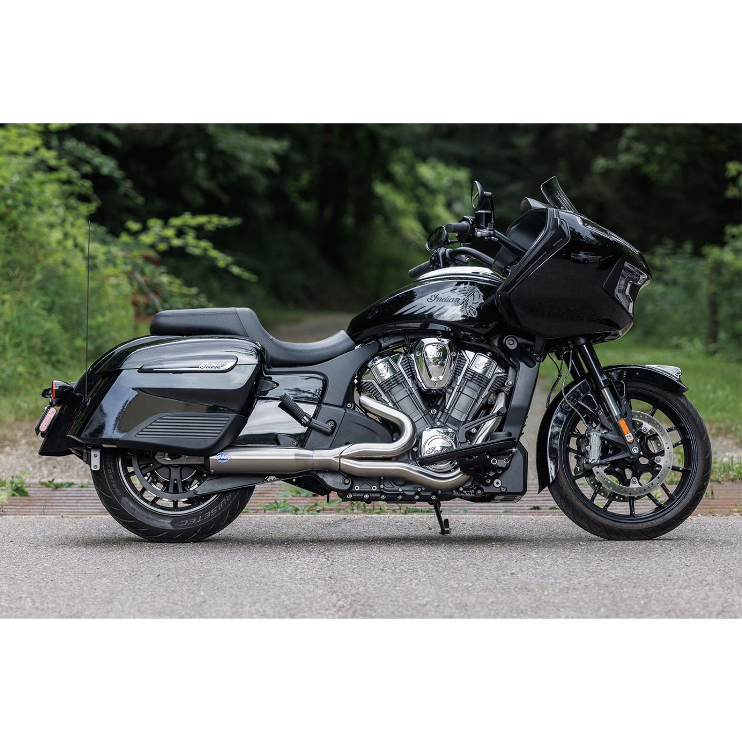 S&S Cycle 2-into-1 Qualifier Exhaust System - 50-State - Brushed Stainless Steel 550-1083_1395061