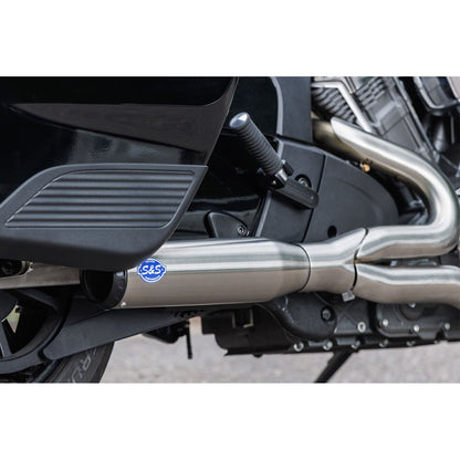 S&S Cycle 2-into-1 Qualifier Exhaust System - 50-State - Brushed Stainless Steel 550-1083_1395062