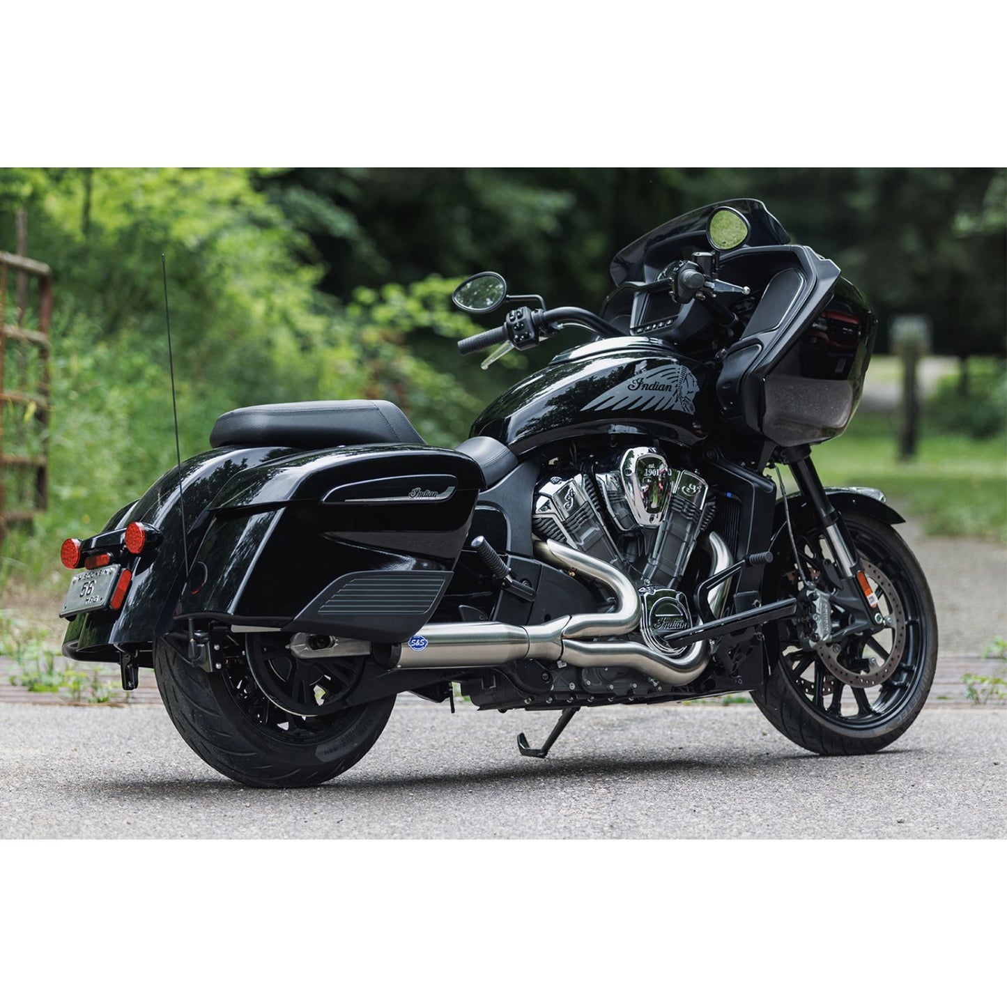 S&S Cycle 2-into-1 Qualifier Exhaust System - 50-State - Brushed Stainless Steel 550-1083_1395063