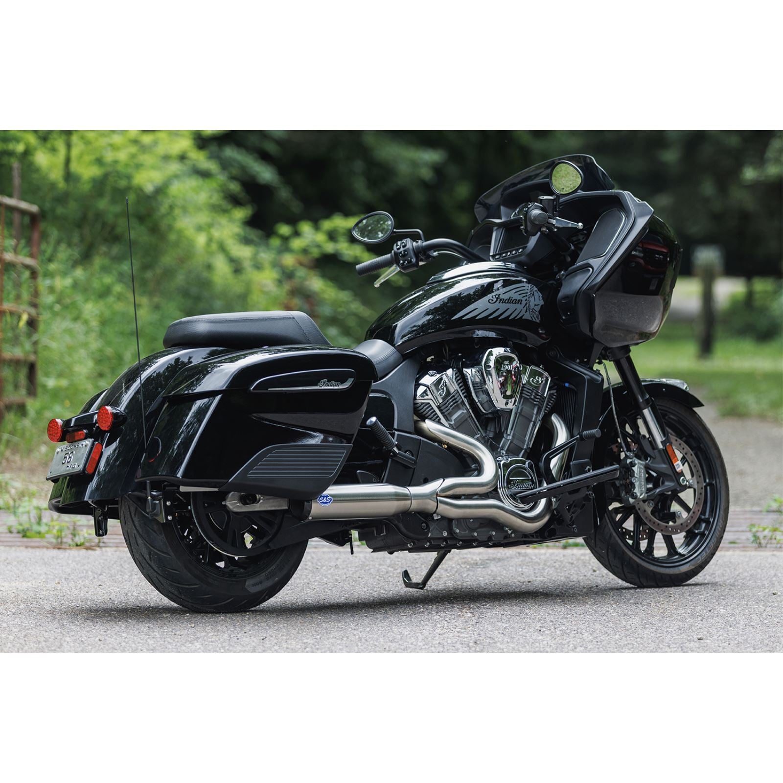 S&S Cycle 2-into-1 Qualifier Exhaust System - 50-State - Brushed Stainless Steel 550-1083_1395063